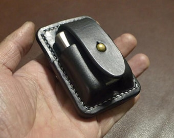 Funda para encendedor Zippo cosida a mano, soporte para cinturón de hombre