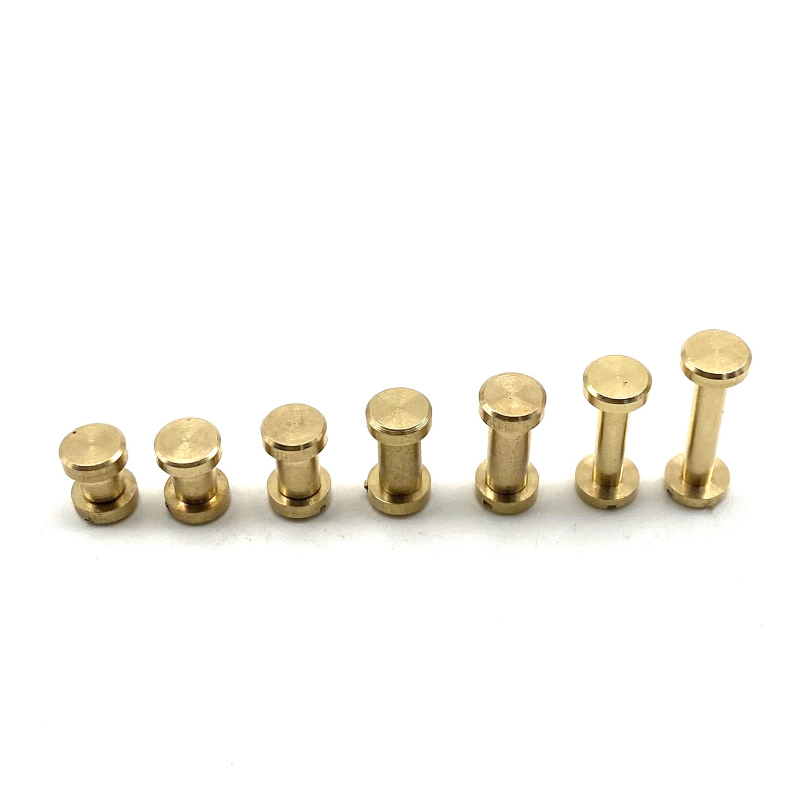 6mm Cap Brass Chicago Screw Rivets Leather Screw Button Book Binding ...
