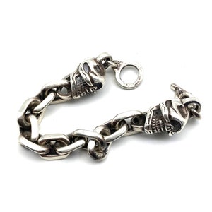 週末限定値下げ　OVY Silver Anchor Chain Bracelet Sterling Silver 9.5mm Flat Anchor Chain Bracelet for Womens