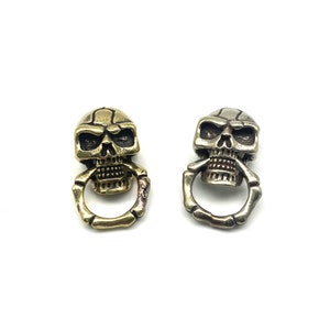 Skull Copper Conchos With Hook,Skull Concho Loop,Leather Decor Rivets Screw Back Button