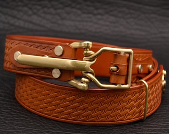 ハンドメイドパターンレザーストラップ リトルトン キャバリーレザー