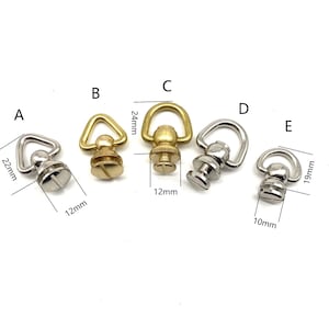 Messing Schraube Nieten mit Schlaufe,Handtasche Chicago Nieten,Handtasche Kette Nieten Haken