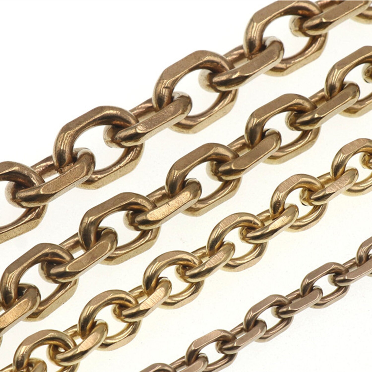 Solid Brass Anchor Link Chain Leather Wallet Chains - Etsy