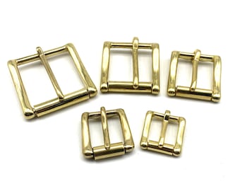 真鍮ローラーバーバックルレザーストラップファスナー留め具17.5/20/27/33/40 mm