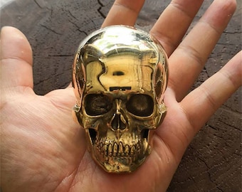 Conteneur tte de mort en bronze, plateau  cigares crne, cendrier  d'artiste crne - Etsy France