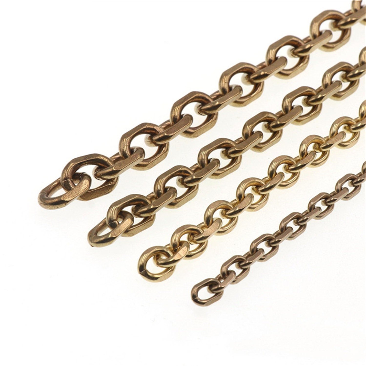 Solid Brass Anchor Link Chain Leather Wallet Chains - Etsy