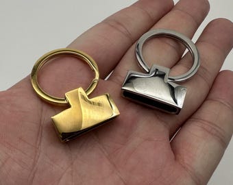 Llavero con hebilla de lazo para llave de primera calidad, hardware de acero inoxidable