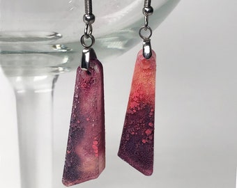 Poured Resin Small Drop Earrings
