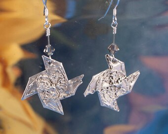 Silver Pinwheel Earrings