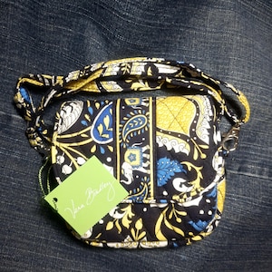 NWT Vera Bradley Ellie Blue Shoot from the Hip Crossbody Bag Retired