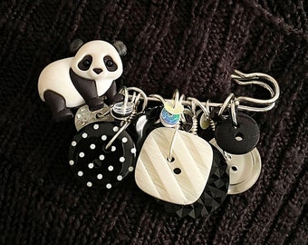 Panda  - Kilt Pin Button Brooch