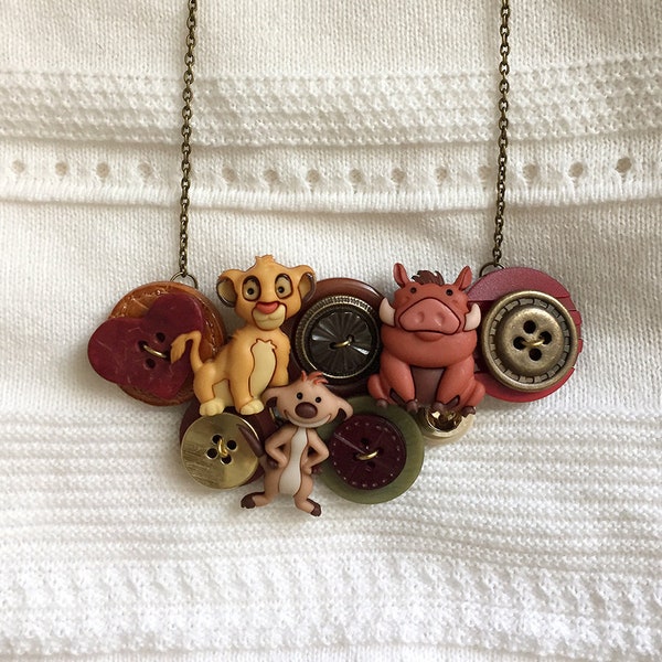 Button Necklace Lion King image 1
