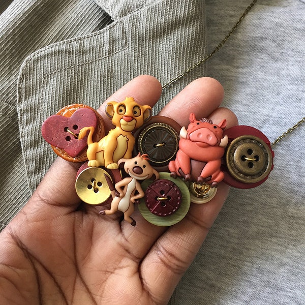 Button Necklace Lion King image 2