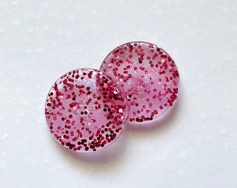 Chunky Glitter Buttons - Set of 2 - Size 25mm / 1 inch