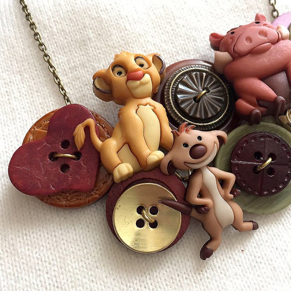 Button Necklace Lion King image 3