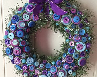 Festive Button Wreath