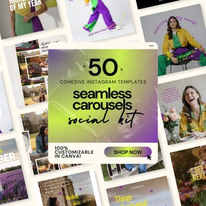 Seamless Carousels Templates, Trendy Content for IG Creators, Scrapbook Carousel, Aesthetic Coach, SMM IG Stories Dfy, Threads, Tiktok Ideas