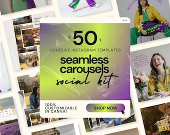 Seamless Carousels Templates, Trendy Content for IG Creators, Scrapbook Carousel, Aesthetic Coach, SMM IG Stories Dfy, Threads, Tiktok Ideas