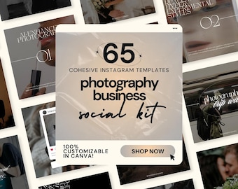 Photography Instagram Post Templates, Photographer Instagram Feed for Photography Business, Photo Studio IG Templates, Instagram Carousel
