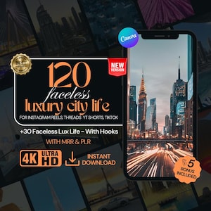 Reel Instagram di Faceless City Life con MRR PLR, Reel di City Skyline per thread Ig, YT shorts, video stock di Content Creator, Tiktok senza volto