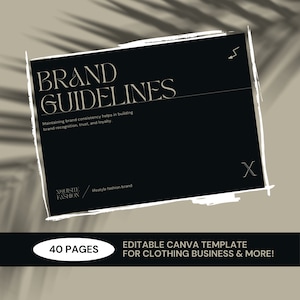 Small Business Brand Guidelines, Visual Identity, Style Guide, Brand Style Guide, Brand Identity, Brand Book, Canva Logo Template, Branding