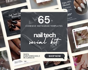 Nail Business IG Templates, Acrylic Nails, Nail Tech Tools for Content Creation, Nail Salon Branding, Nail Artist Canva Templates, Nail Art