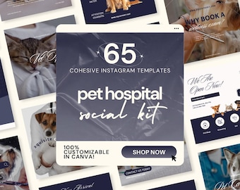 Pet Hospital IG Templates, Vet Clinic Social Media, Veterinary IG Stories, Animal Clinic IG Post, Veterinarian Instagram, Dog Vet, Cat Vet