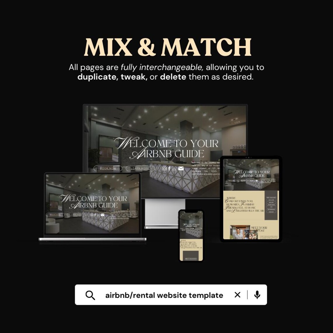 Airbnb Rental Website, Vacation Rental Website, Rental Property Website