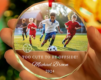 Soccer Player Photo Ornament: Personalized Christmas Gift