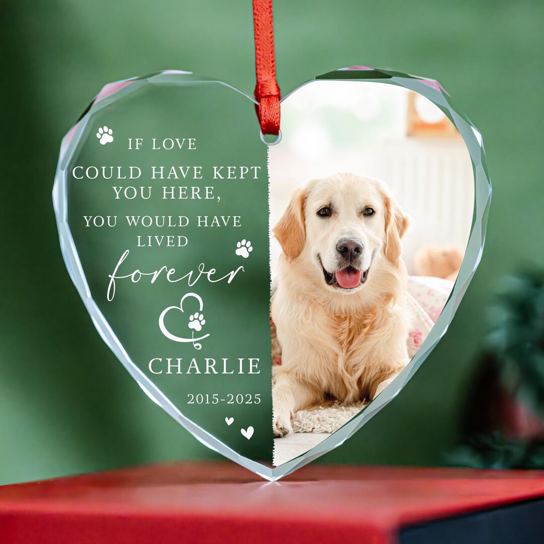Personalized Pet Memorial Ornament: Dog Christmas Photo Memory Gift ...