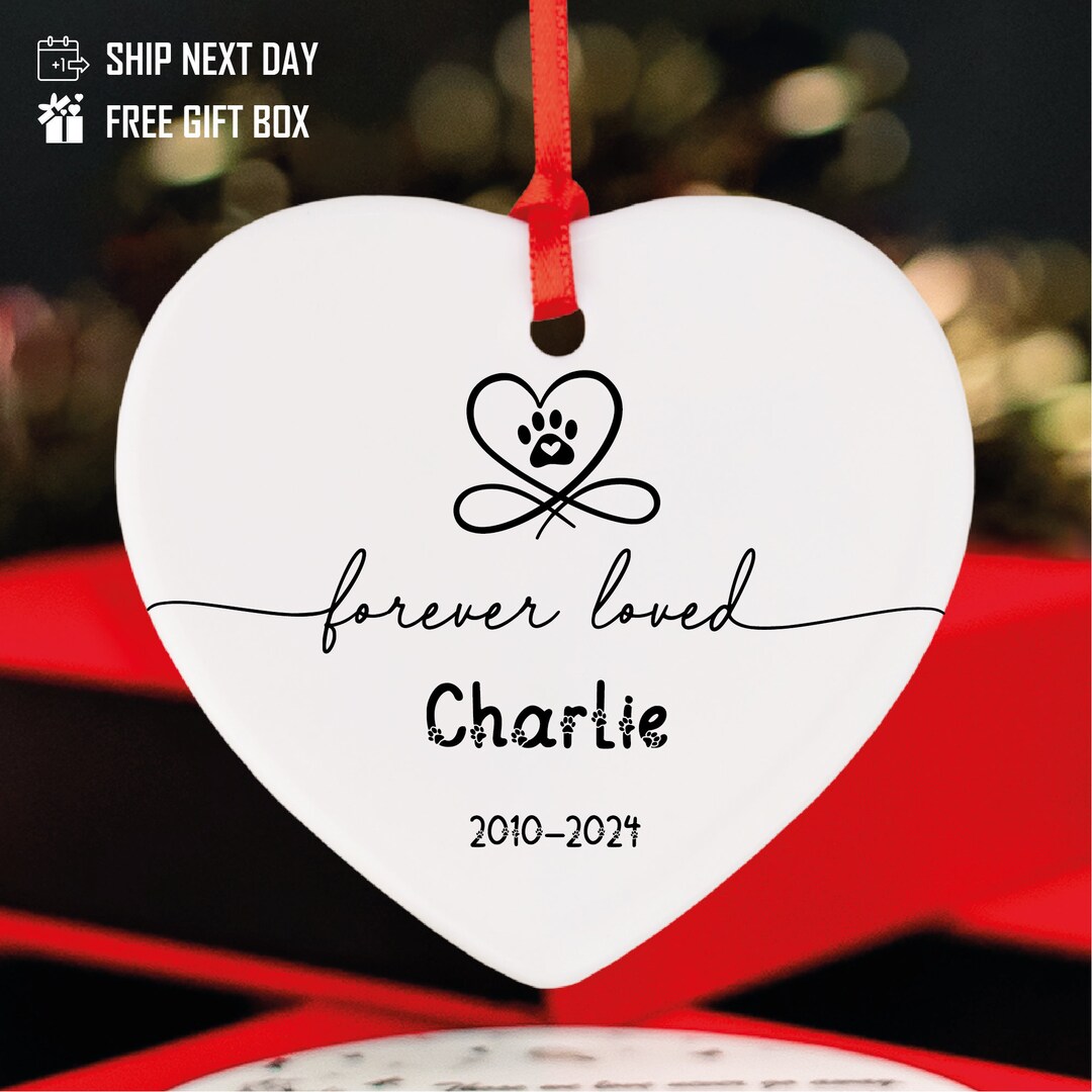 Personalized Pet Memorial Ornament: Forever Loved Dog Memory Keepsake ...