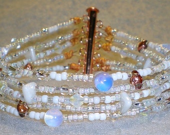 Snow Melt - freeform bracelet