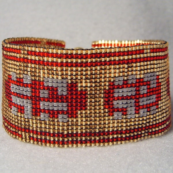 Journey Cuff, handmade beadwoven bracelet inspired by Journey