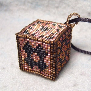 Beadwoven Puzzle Box Pendant
