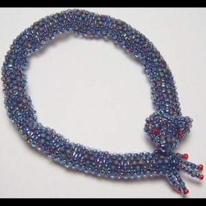 Arien, handmade beaded snake bracelet image 1