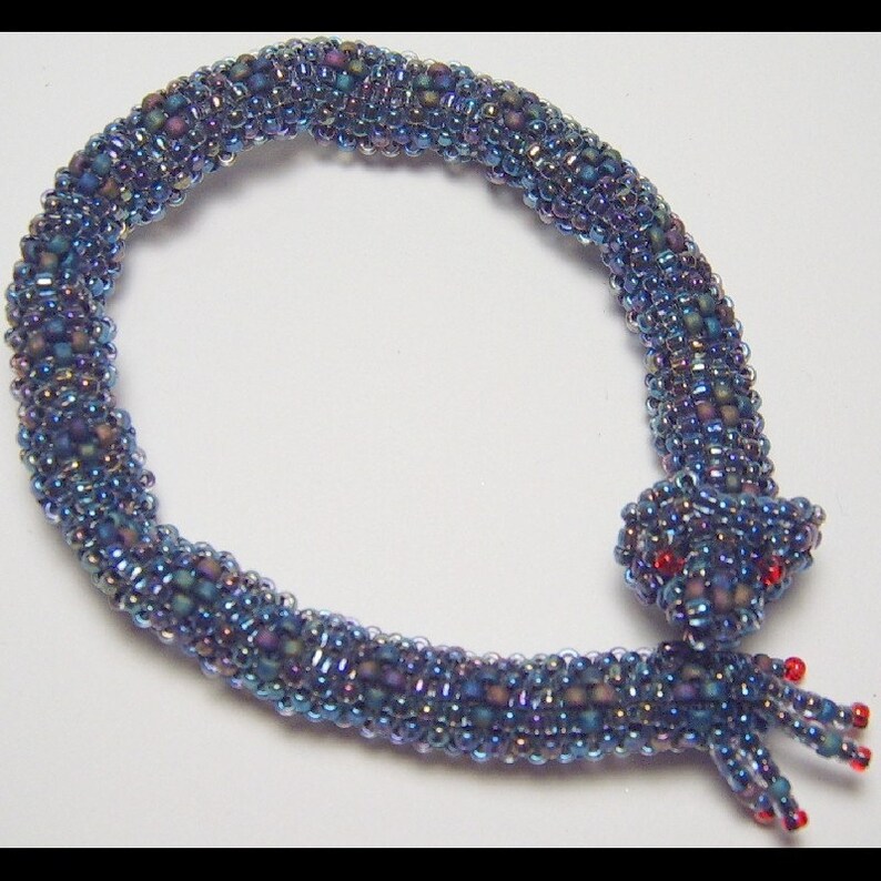 Arien, handmade beaded snake bracelet image 1