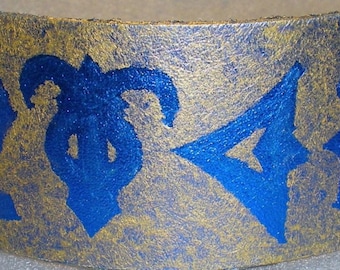 Elegance and Expletive - Kingdom Hearts-inspired adjustable leather cuff bracelet