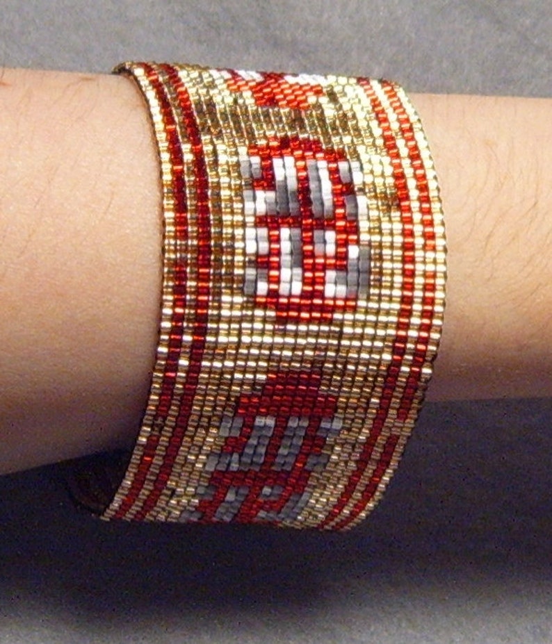 Journey Cuff, handmade beadwoven bracelet inspired by Journey image 5