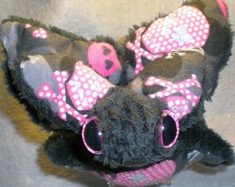 Fuzzy Baby Dragon Squad - Black with Skulls and Crossbones, Hearts and Camo