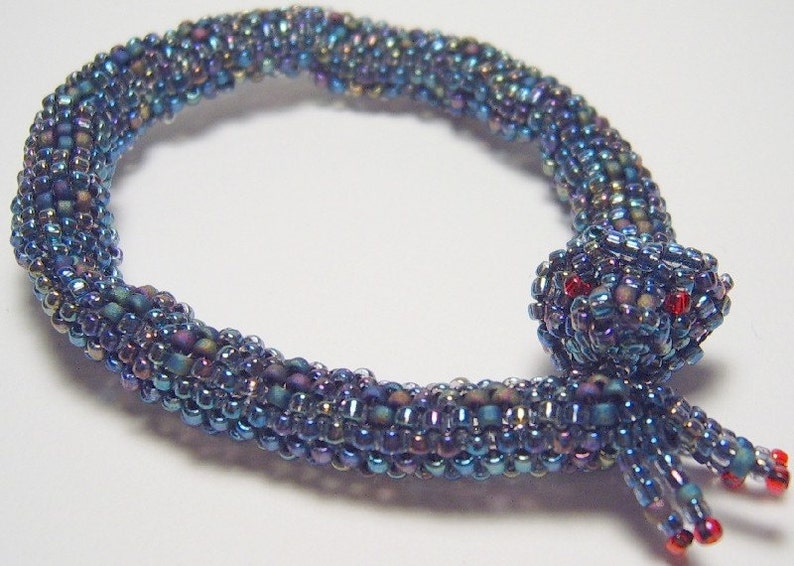 Arien, handmade beaded snake bracelet image 2