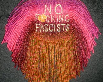 House Rules, woven and embroidered wall art