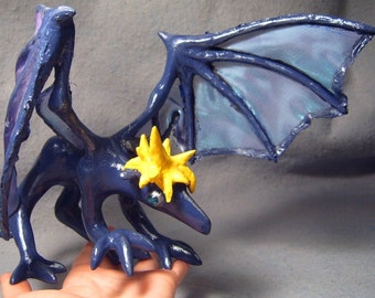 Dragon!Cloud Strife, OOAK fan-made dragon sculpture