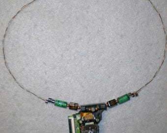 Read-Write, repurposed CD/DVD-ROM laser necklace