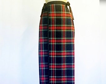 UNIFORM 01-Maxi / Binary System n06 - Couture Dressing Systems by Peoples Couture, Transforming Multi Use Clothing, Long Tartan Skirt
