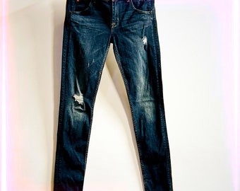 COLLIN MIDRISE SKINNY Hudson Supermodel Jeans, Flap Pockets, Premium Sculpting Elongating Denim