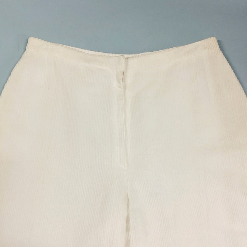 vintage 70s COURRĒGES Paris ivory corduroy pants size B, mid century design, made in France image 3