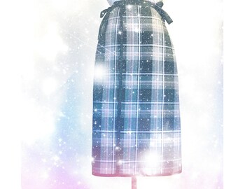 UNIFORM 02-Midi / Binary System n06 - Couture Dressing Systems by Peoples Couture, Transforming Multi Use Clothing, Midi Tartan Skirt