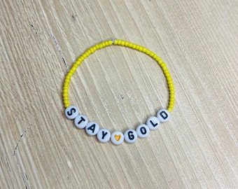 Stay Gold Beaded Bracelet
