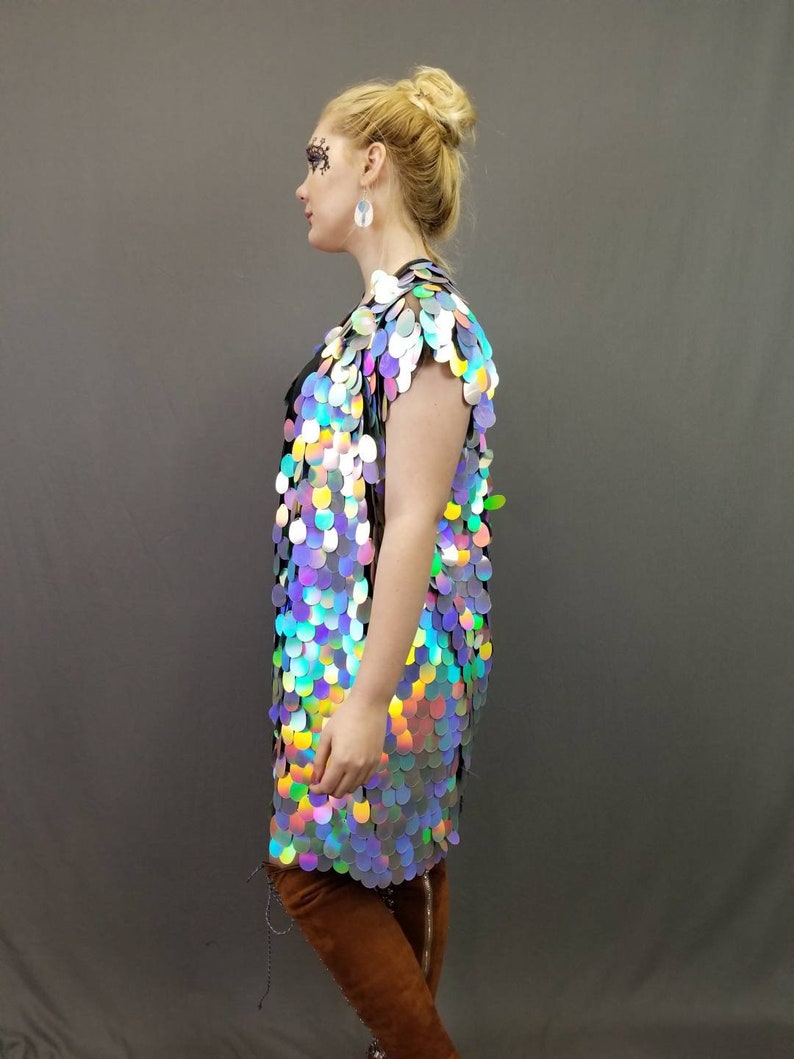 Holographic Silver Rainbow Sequin Kimono Plus Size Kimono - Etsy