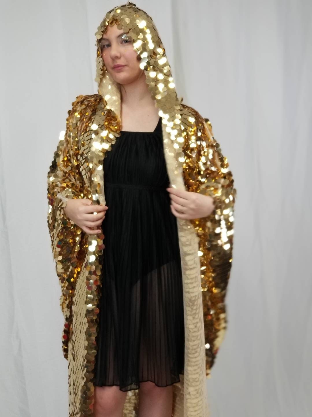 maxi sequin kimono